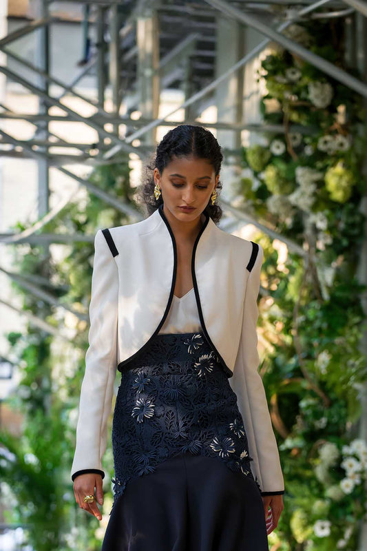 Ivory Cady Cropped Jacket