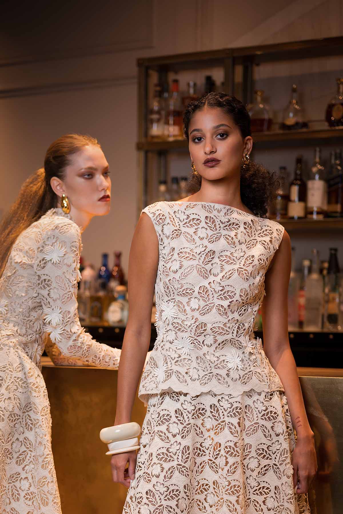 Jasmine Web Lace Boat Neck Top