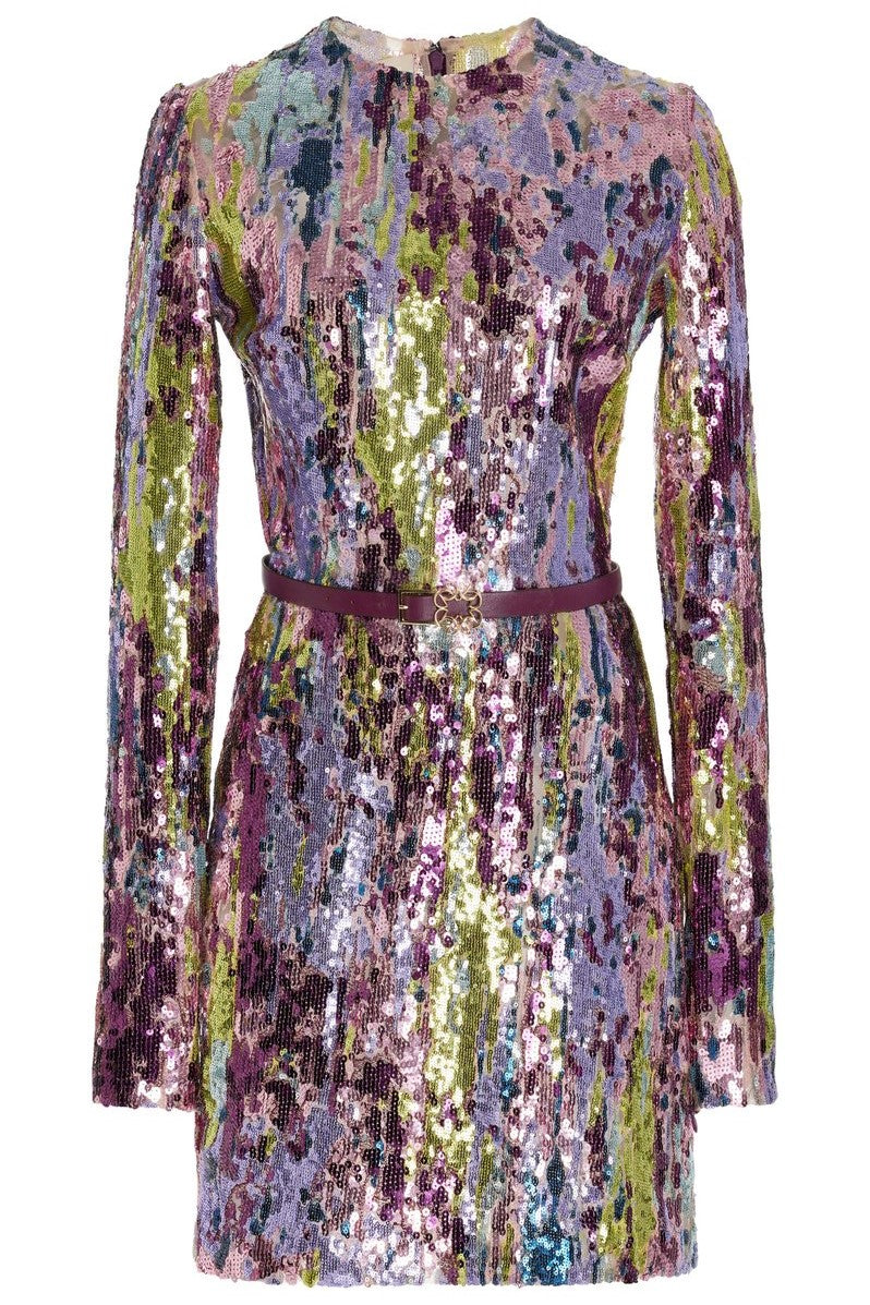 Sequin Embroidered Short Dress