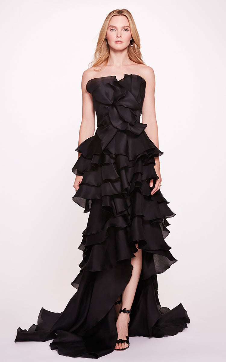 Sleeveless  Ruffled Gown
