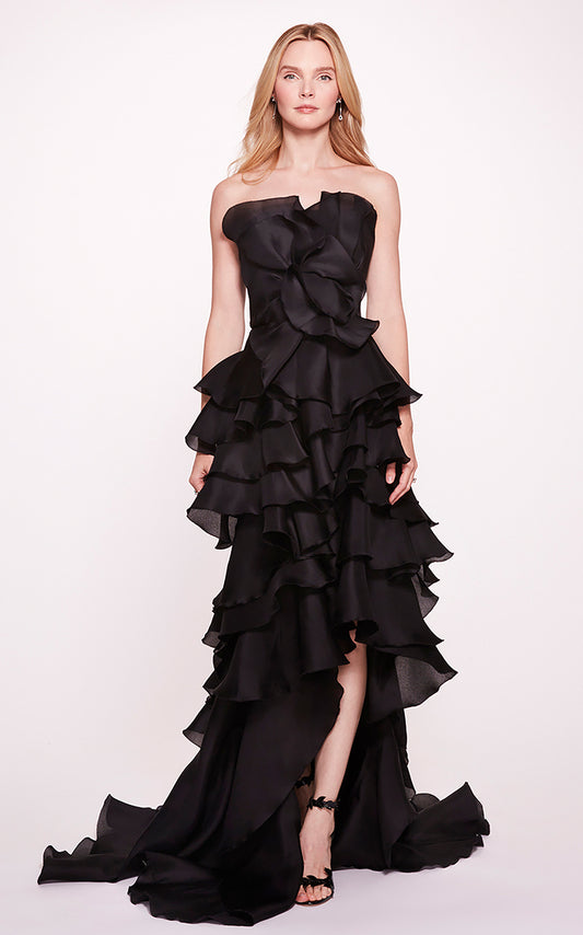 Sleeveless  Ruffled Gown
