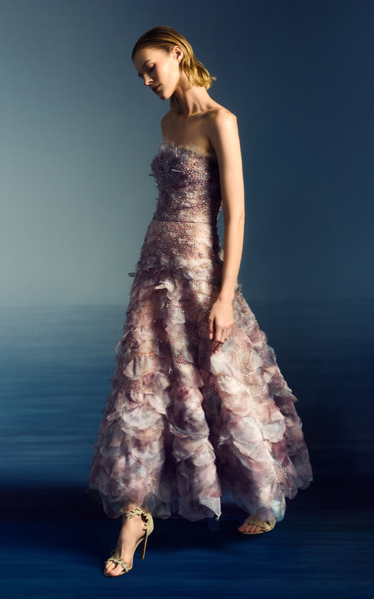 Petal Textured Midi Dress