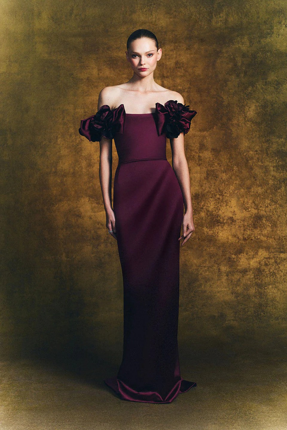 Off Shoulder Column Gown