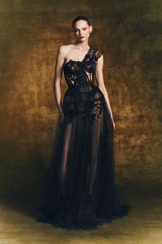 Illusion Tulle Gown