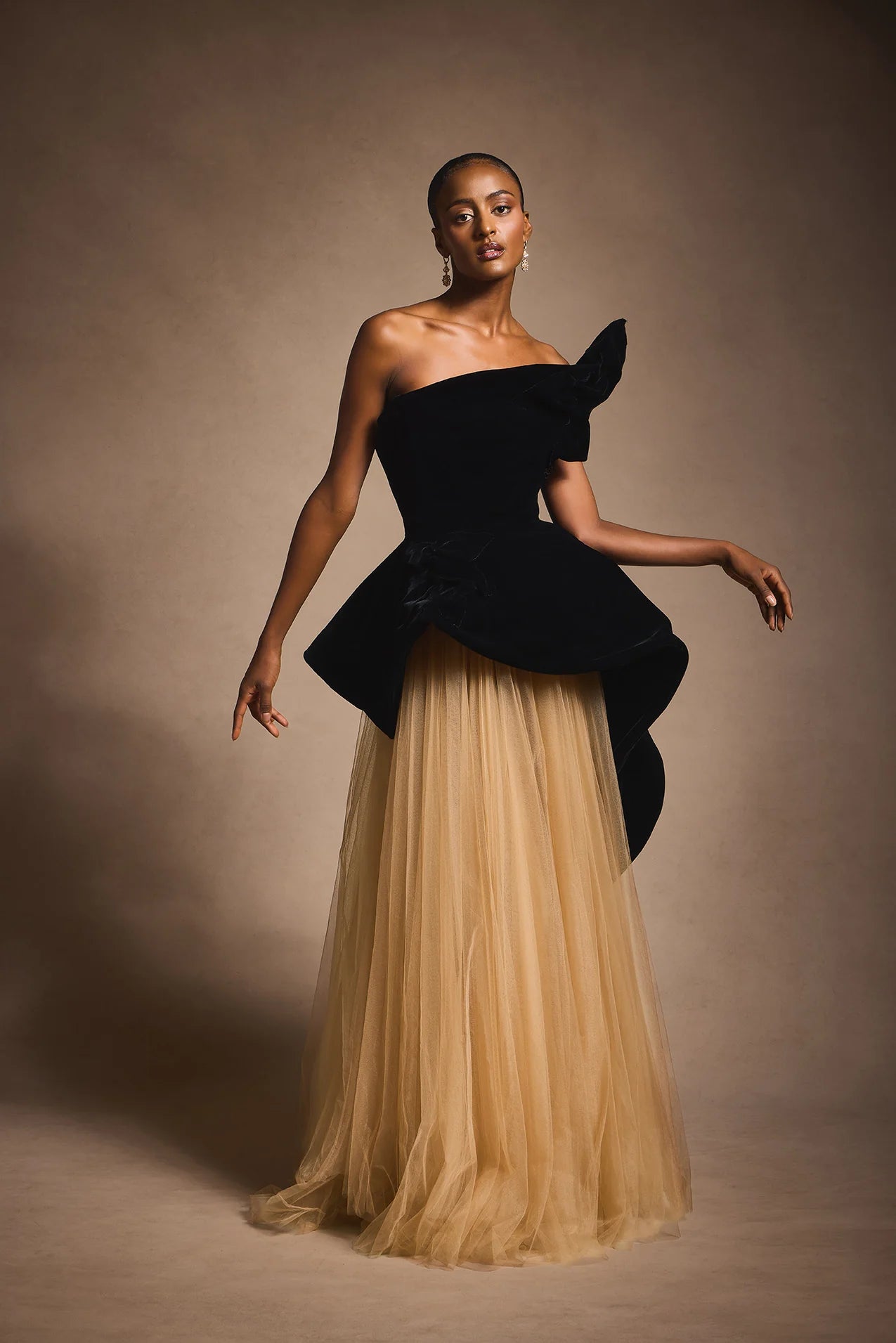 Strapless Velvet Bodice Gown