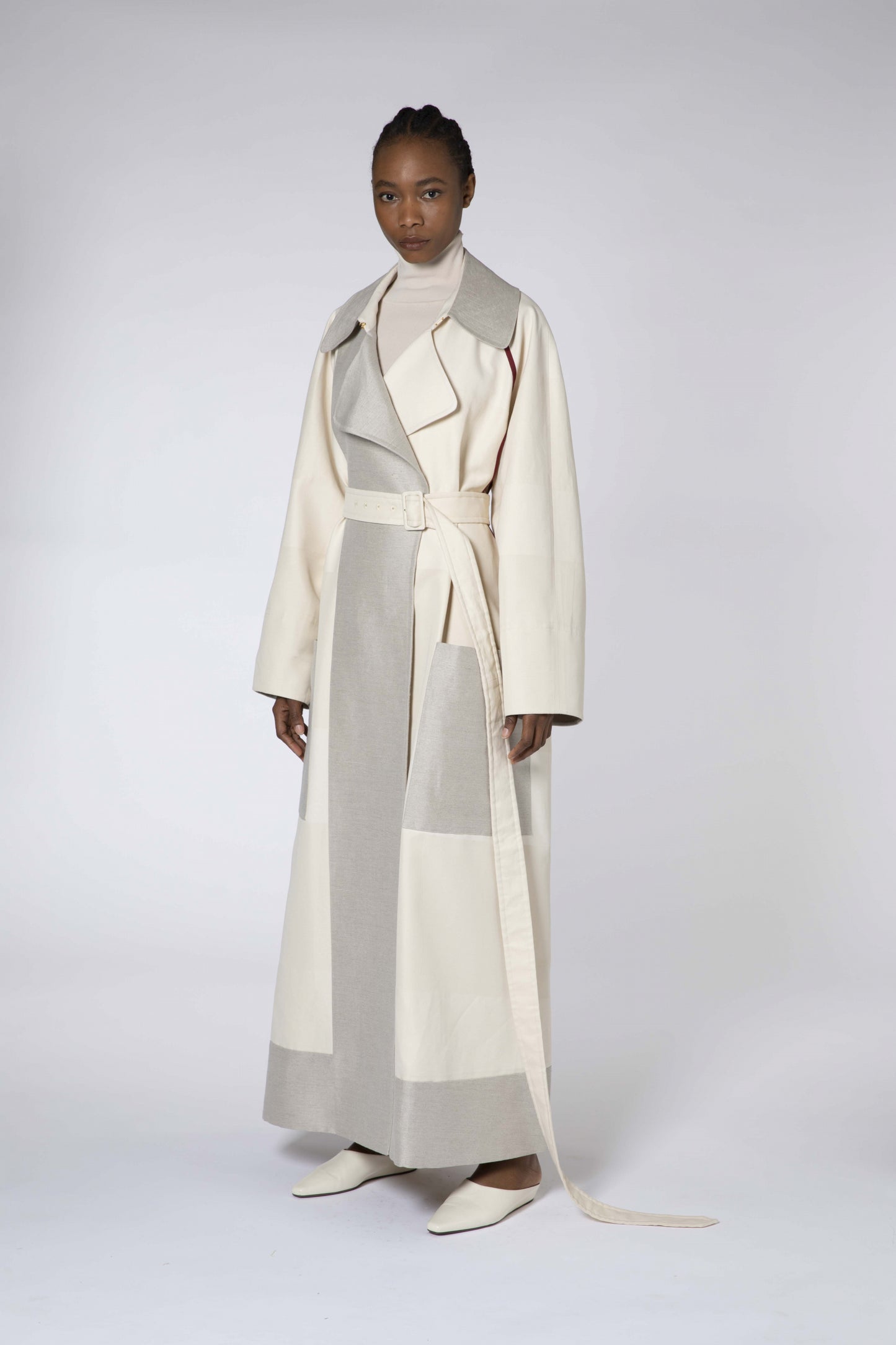 Long Sleeve Belted Coat