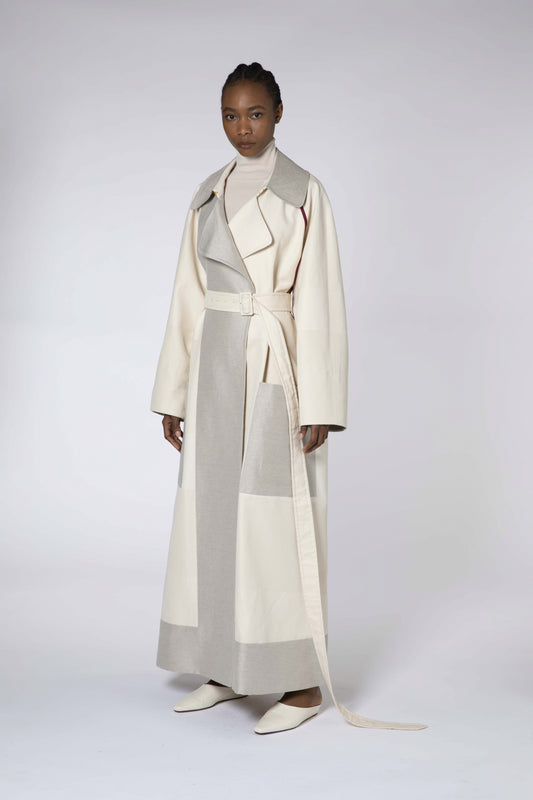 Long Sleeve Belted Coat