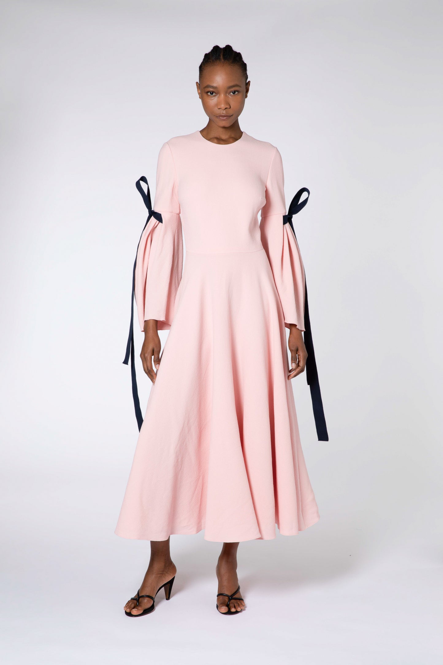 Bow Sleeve Midi Dress