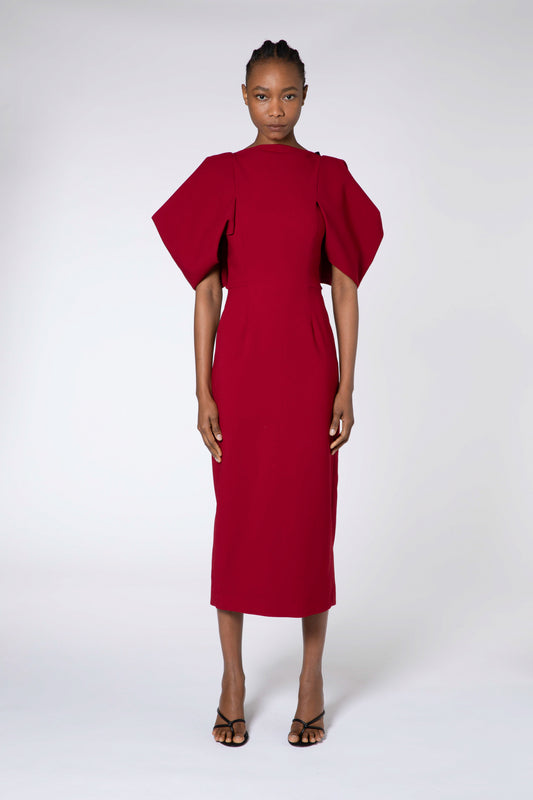 Puff Sleeve Midi Dress