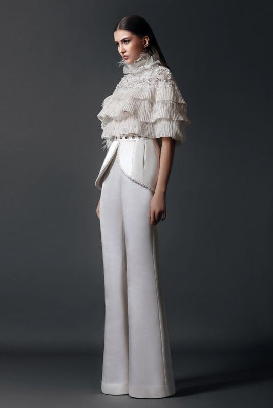 High Neck Tiered Top and Pants
