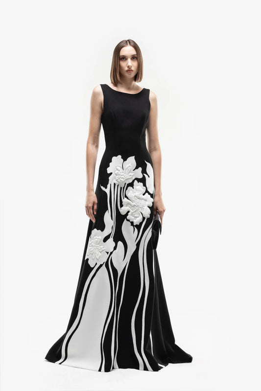 Embroidered Padded Dress