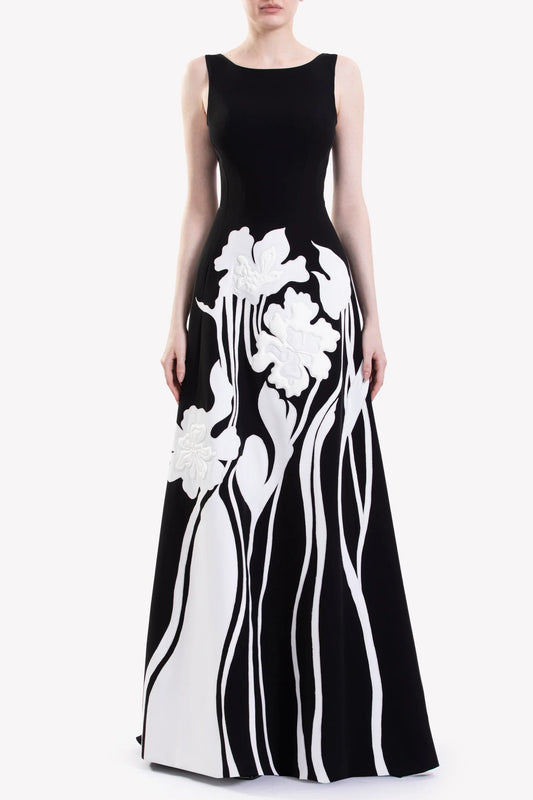 Embroidered Padded Dress