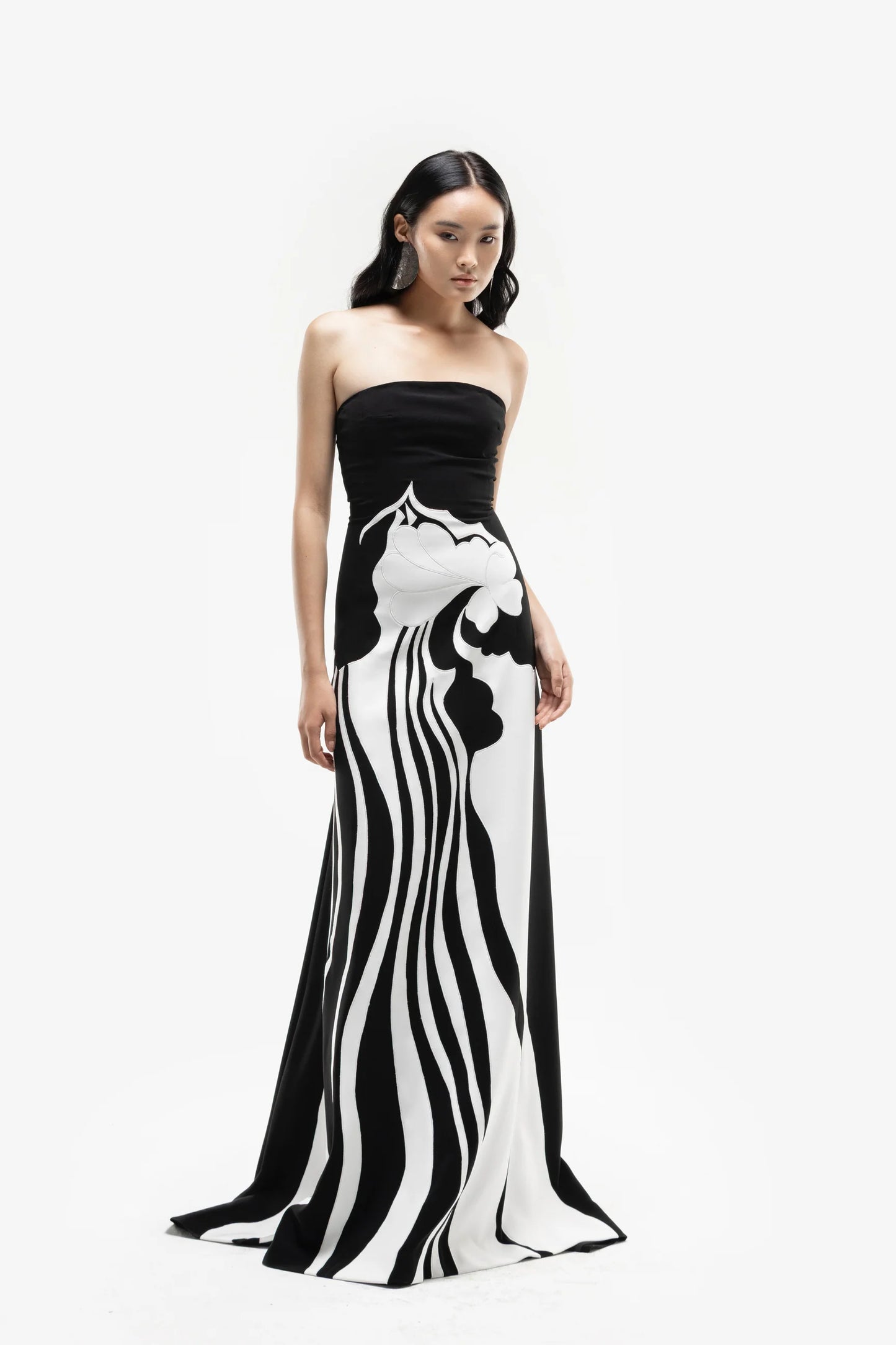 Strapless Embroidered Dress