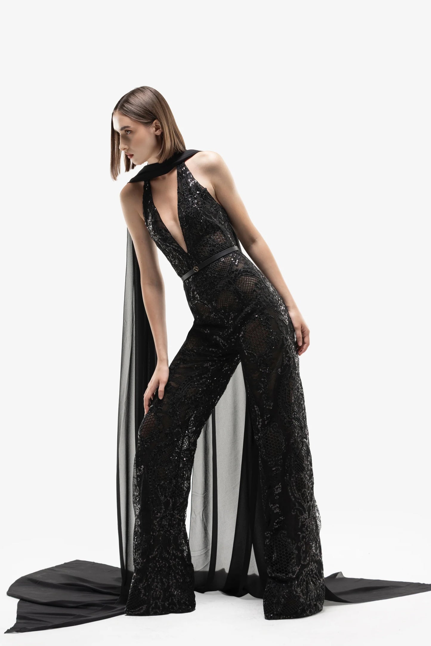 Embellished Lace Jumpsuit