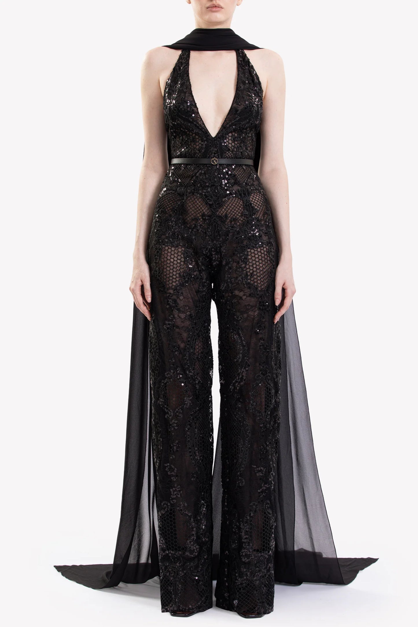Embellished Lace Jumpsuit