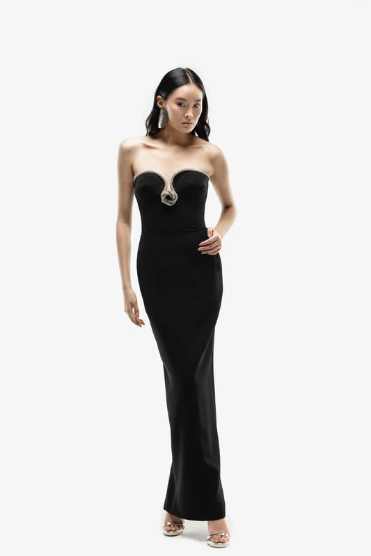 Strapless Embellished Dress