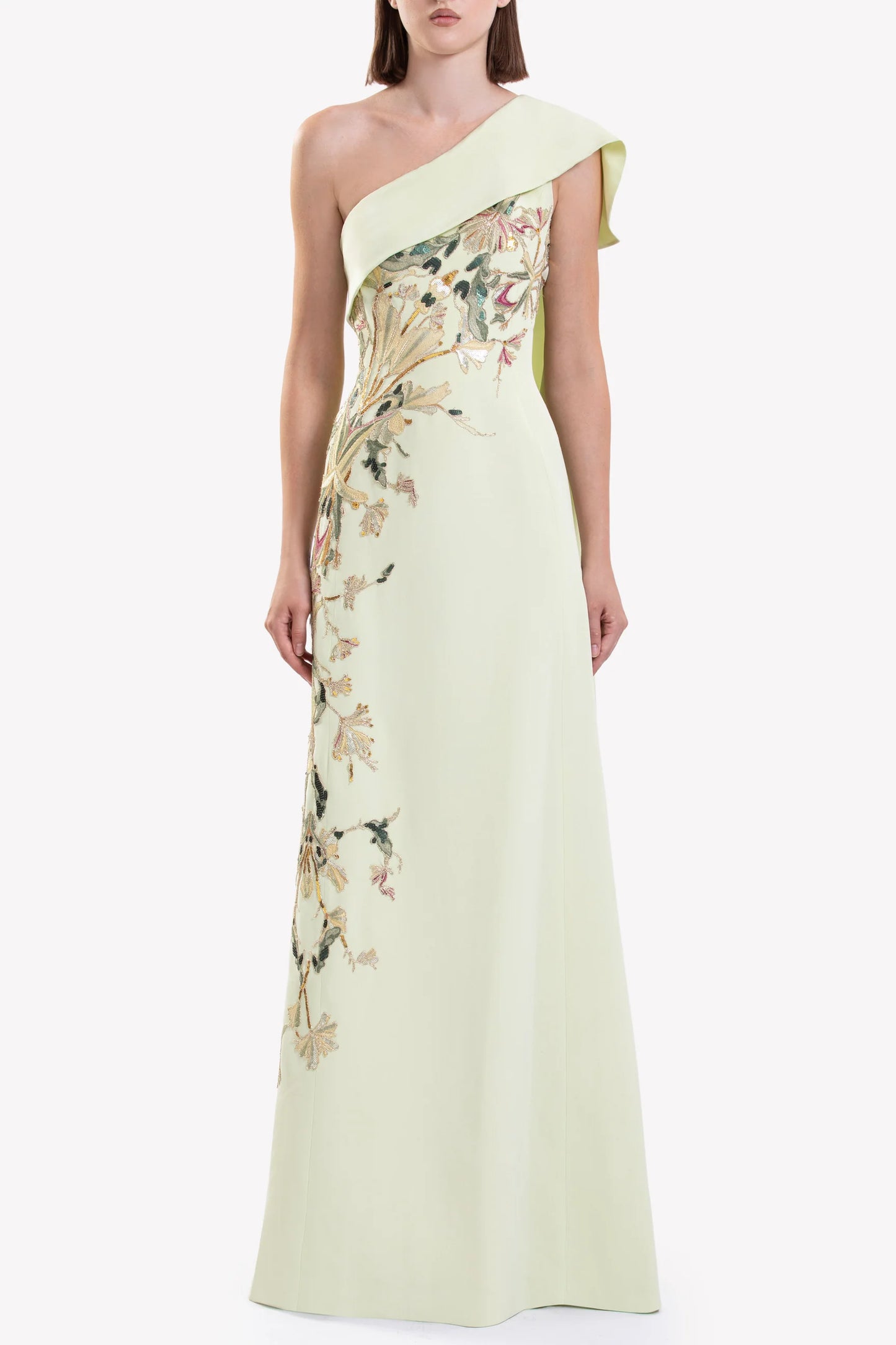 One-Shoulder Embroidered Dress