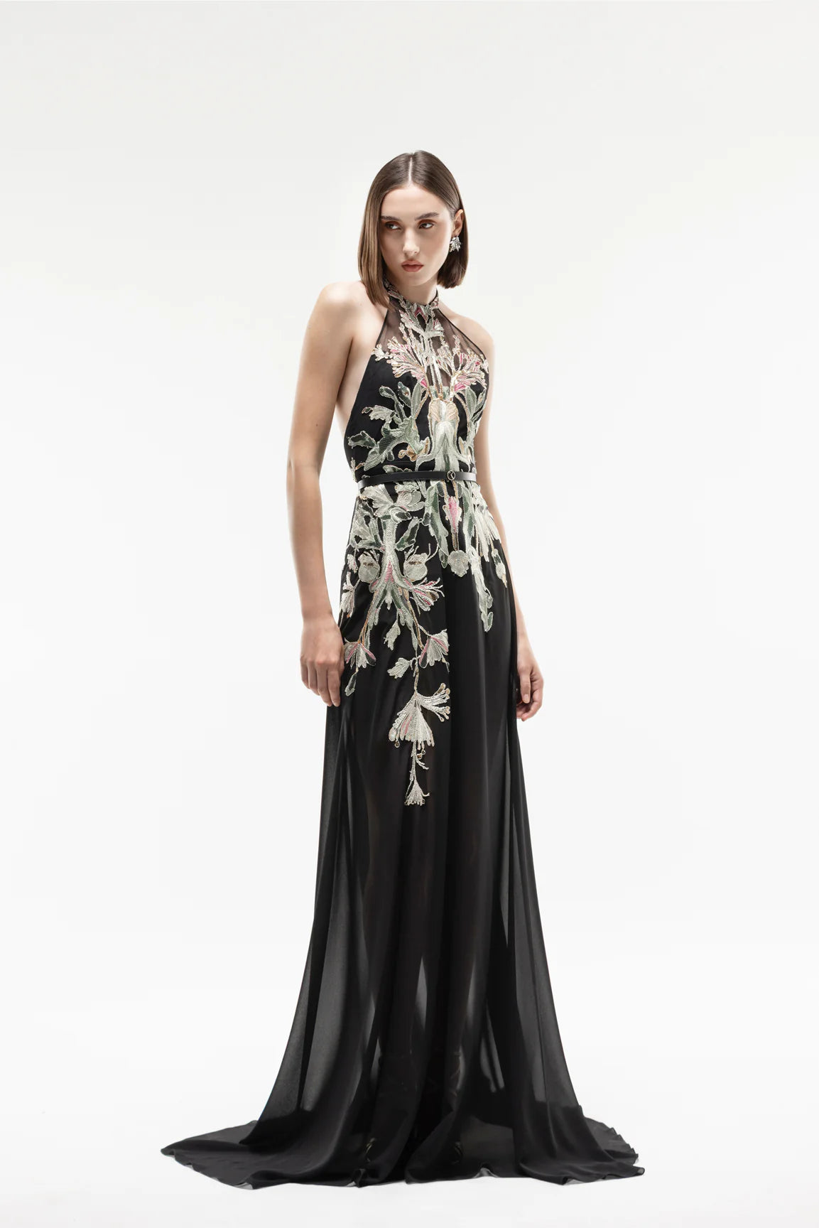 Embroidered Georgette Dress