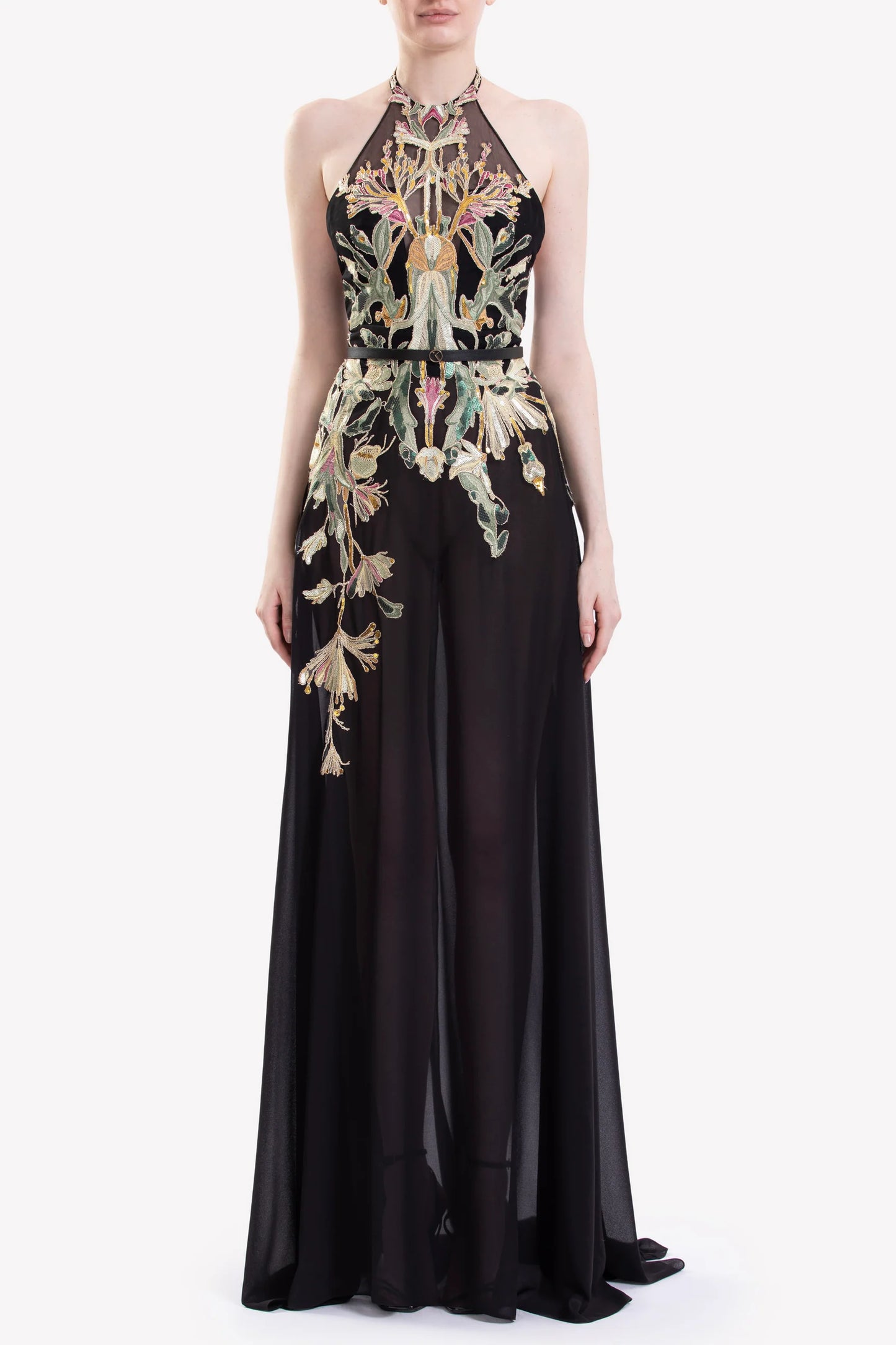 Embroidered Georgette Dress