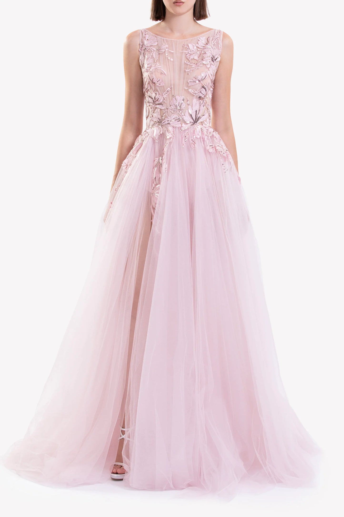 Embroidered Tulle Dress