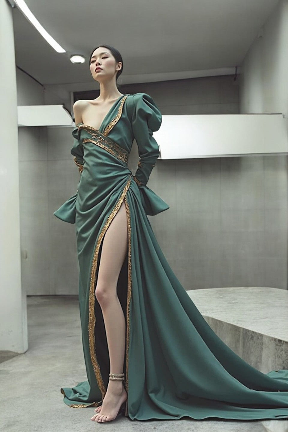 Asymmetircal-Gown