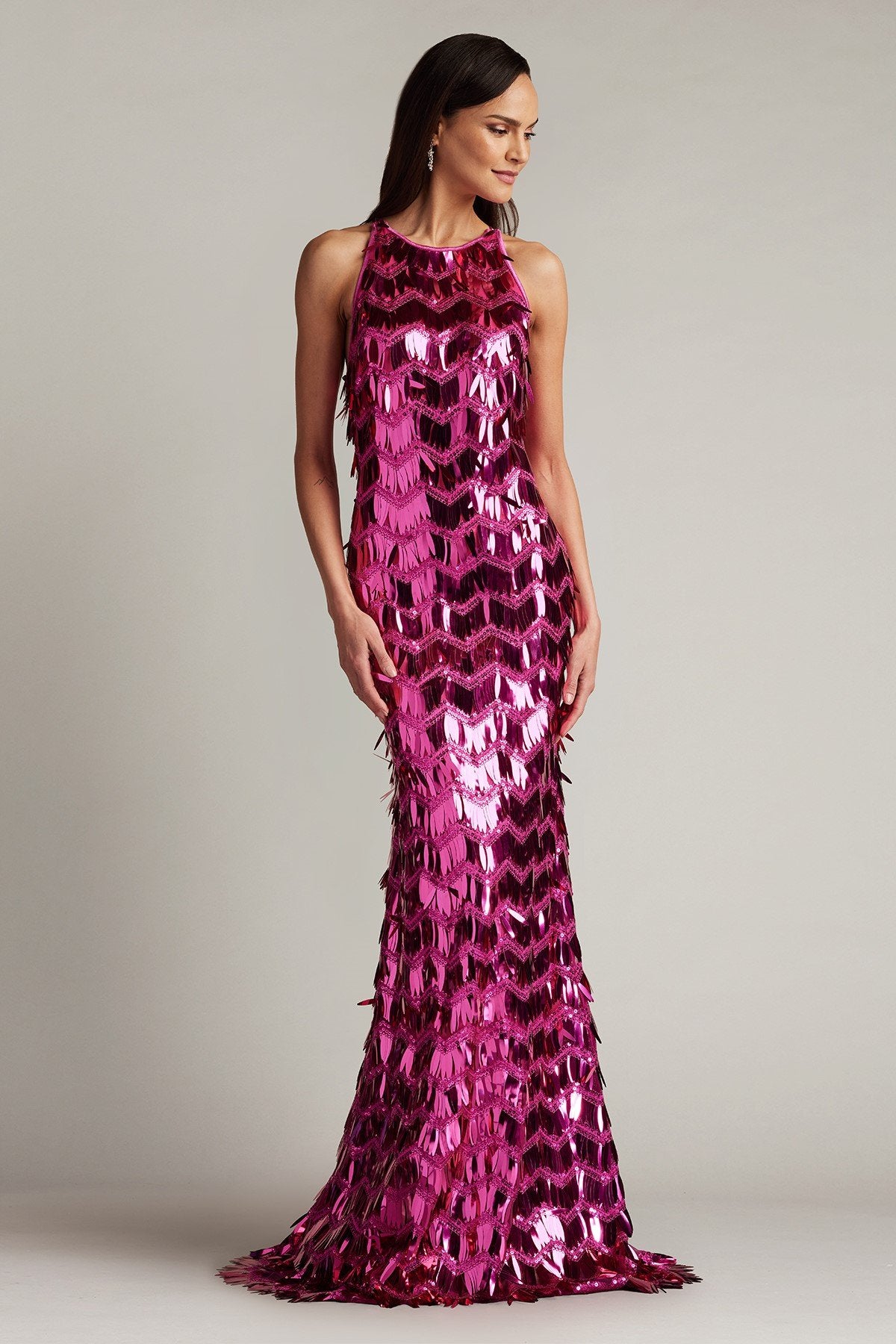 Madysin  Sequin Fringe Gown