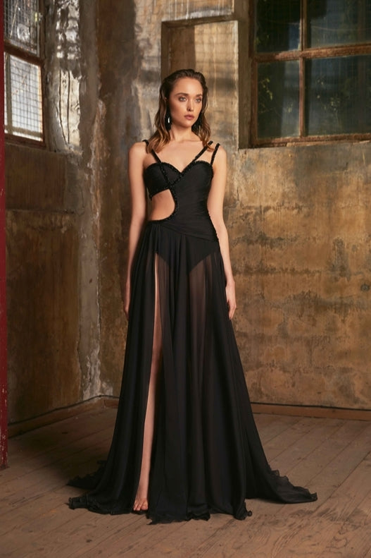 Cutout Mousseline Gown
