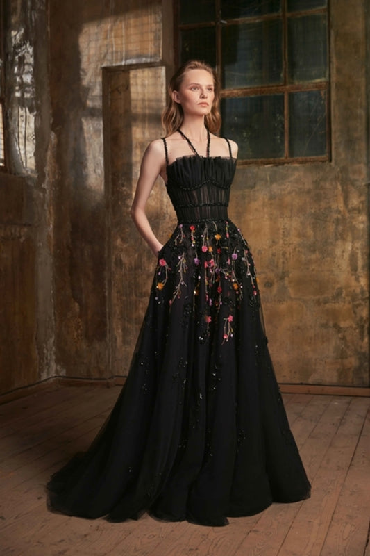 Pleated Corset Gown