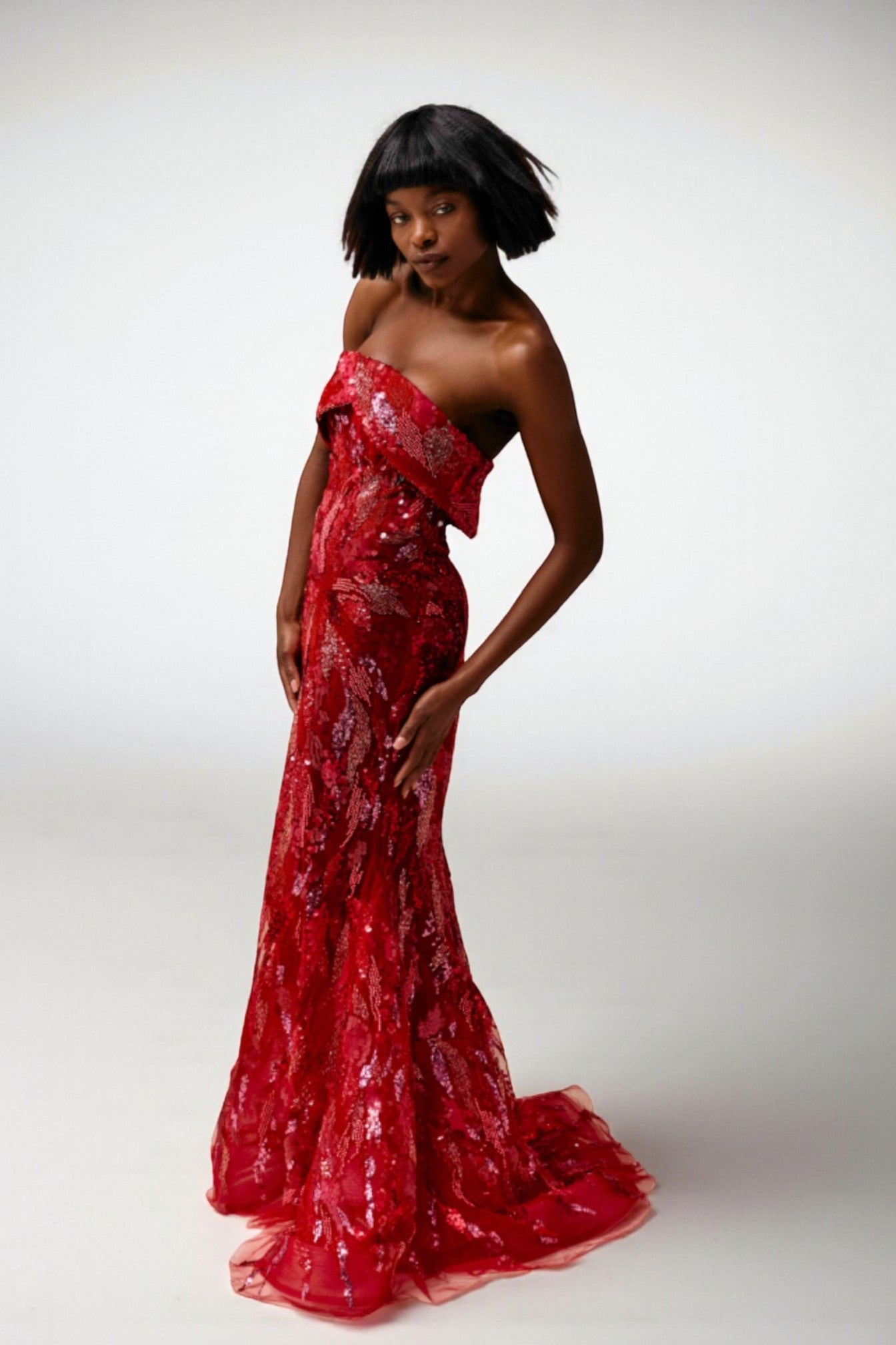 Strapless Neckline Gown