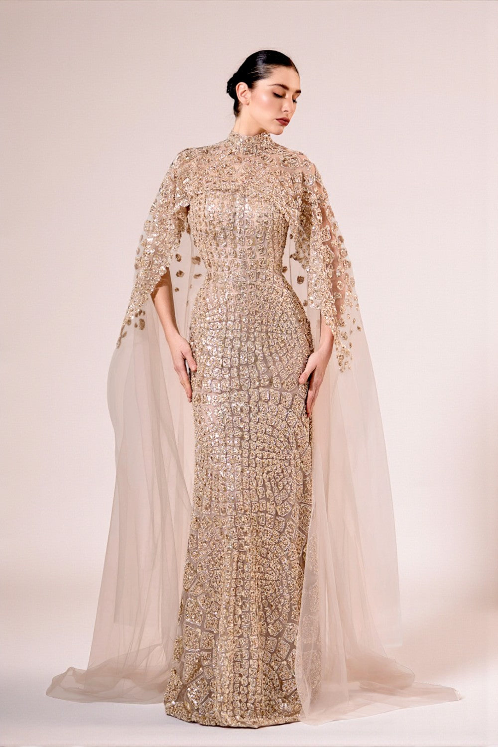 Fully Embroidered Gown