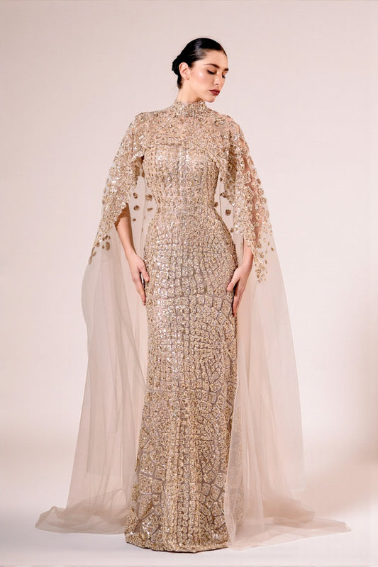 Fully Embroidered Gown