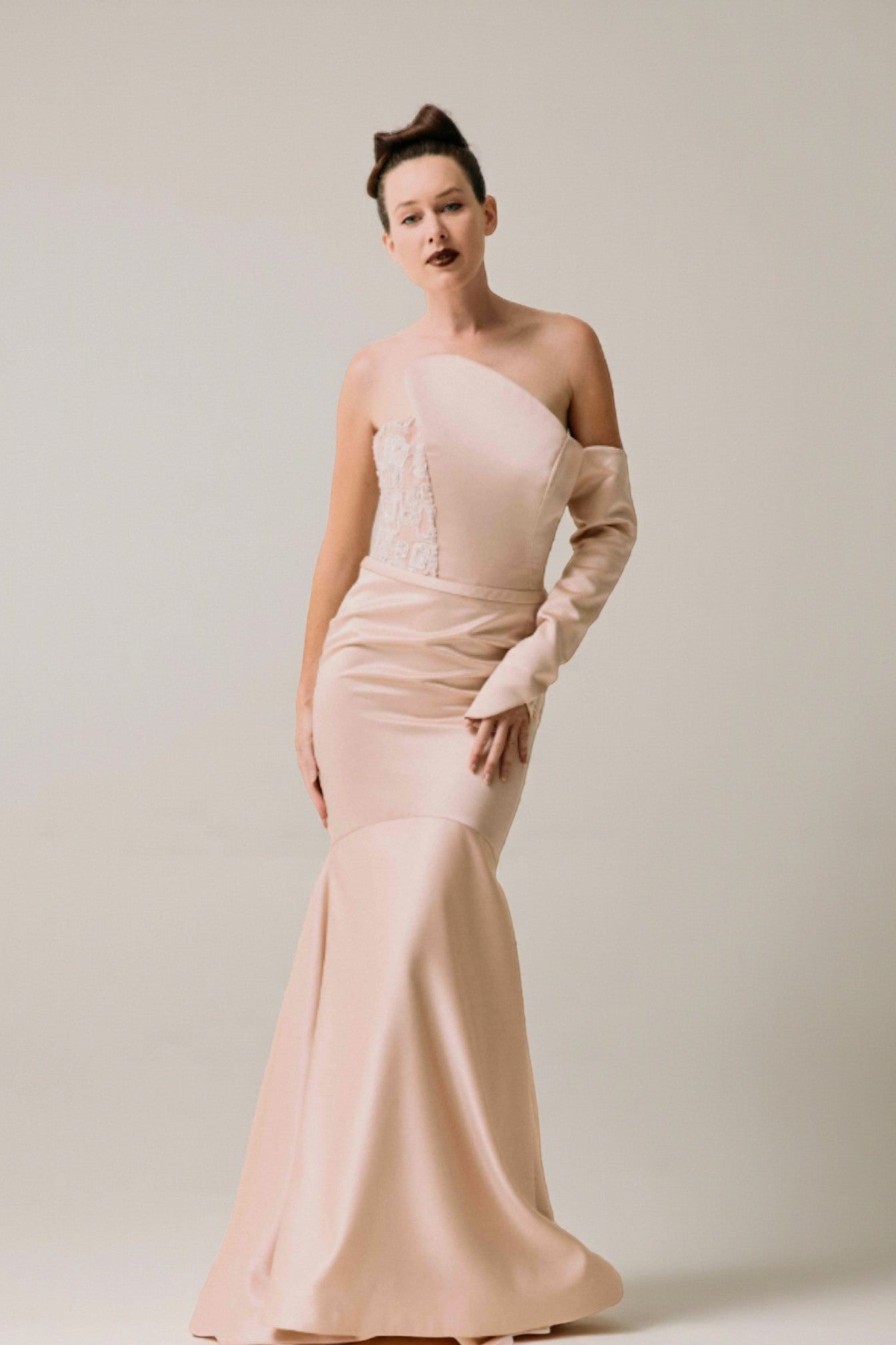 Strapless Neckline Gown
