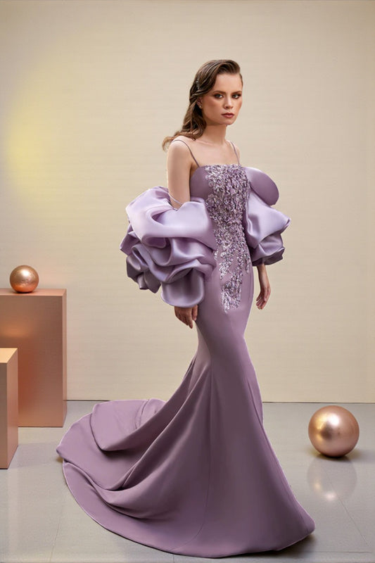 Sculpt Puff Sleeve Gown