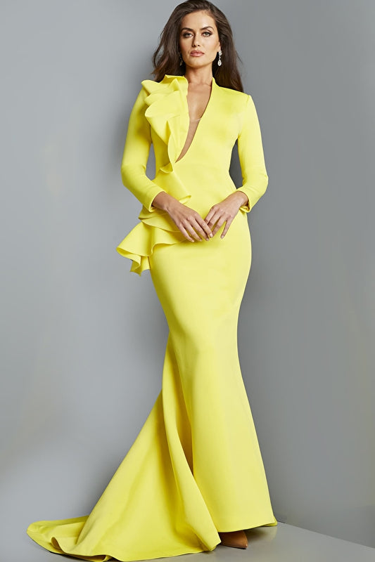 Fitted Three Quarter Sleeve Gown