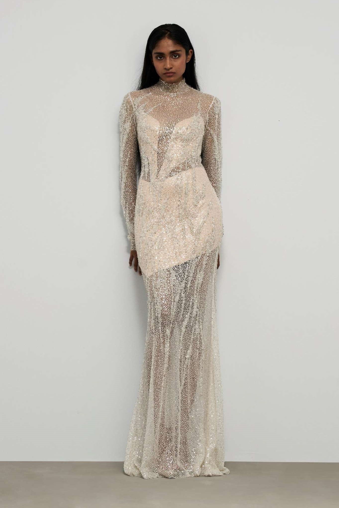 Moonstone Column Gown