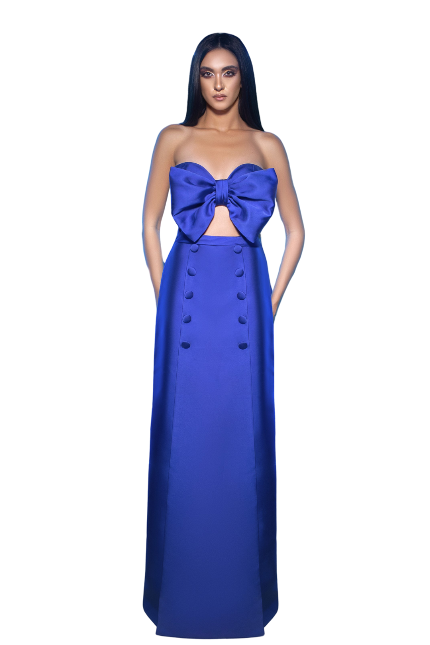 Strapless Bow Bodice Dress