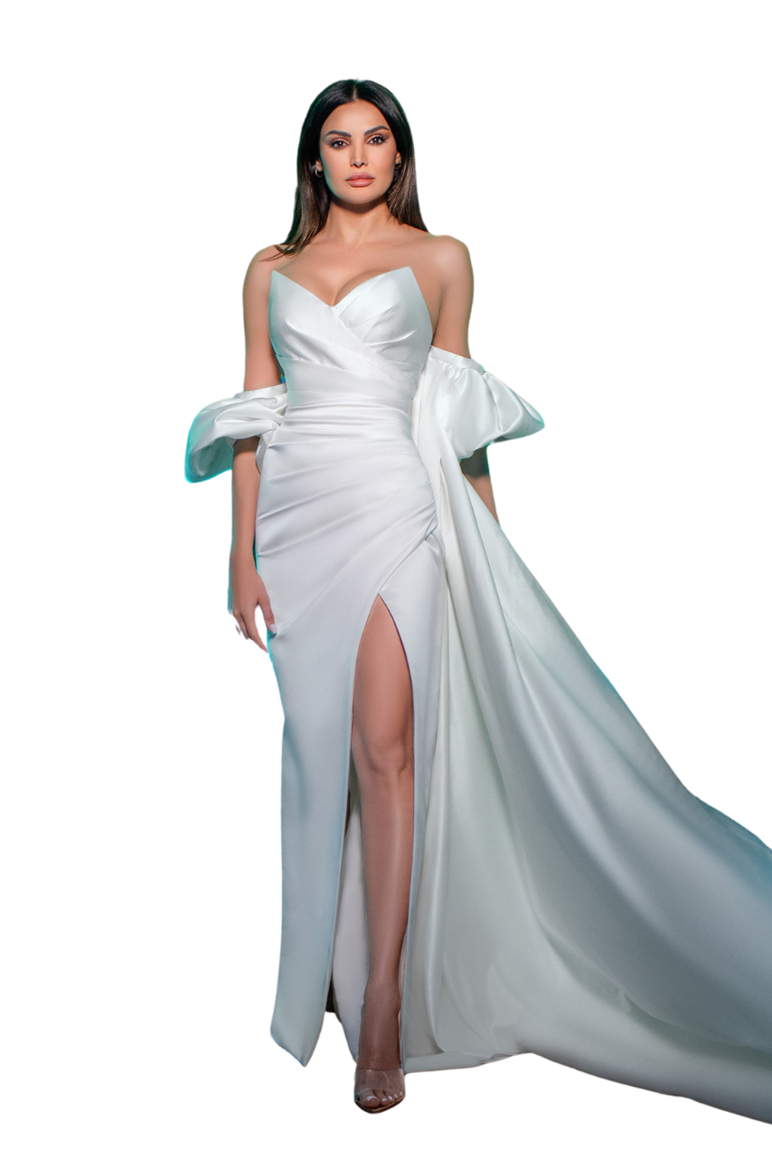 Off-Shoulder Strapless Wedding Dress