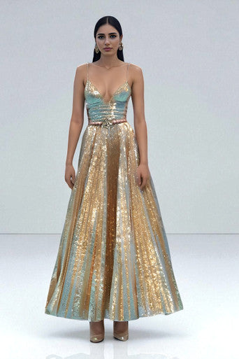 Pleated Tulle Midi