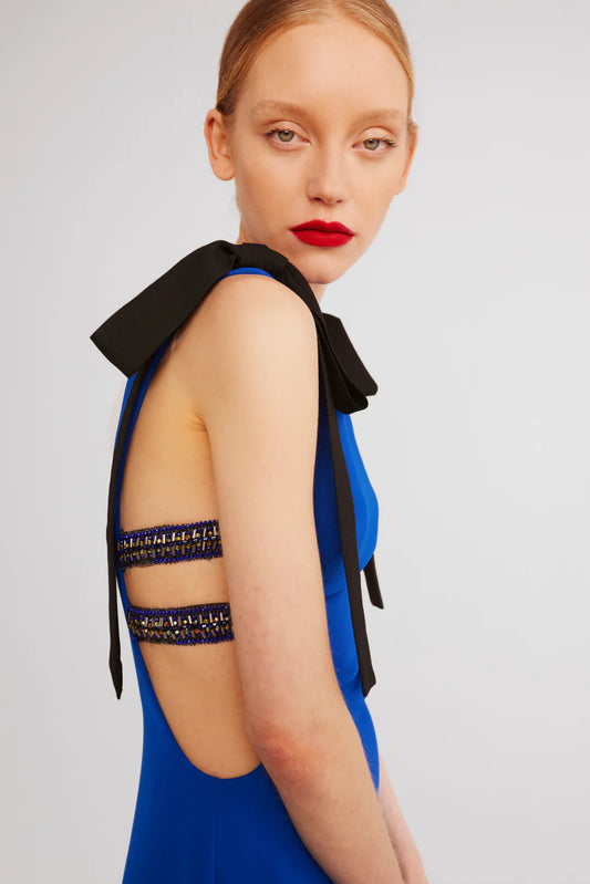 Sleeveless Crepe Gown