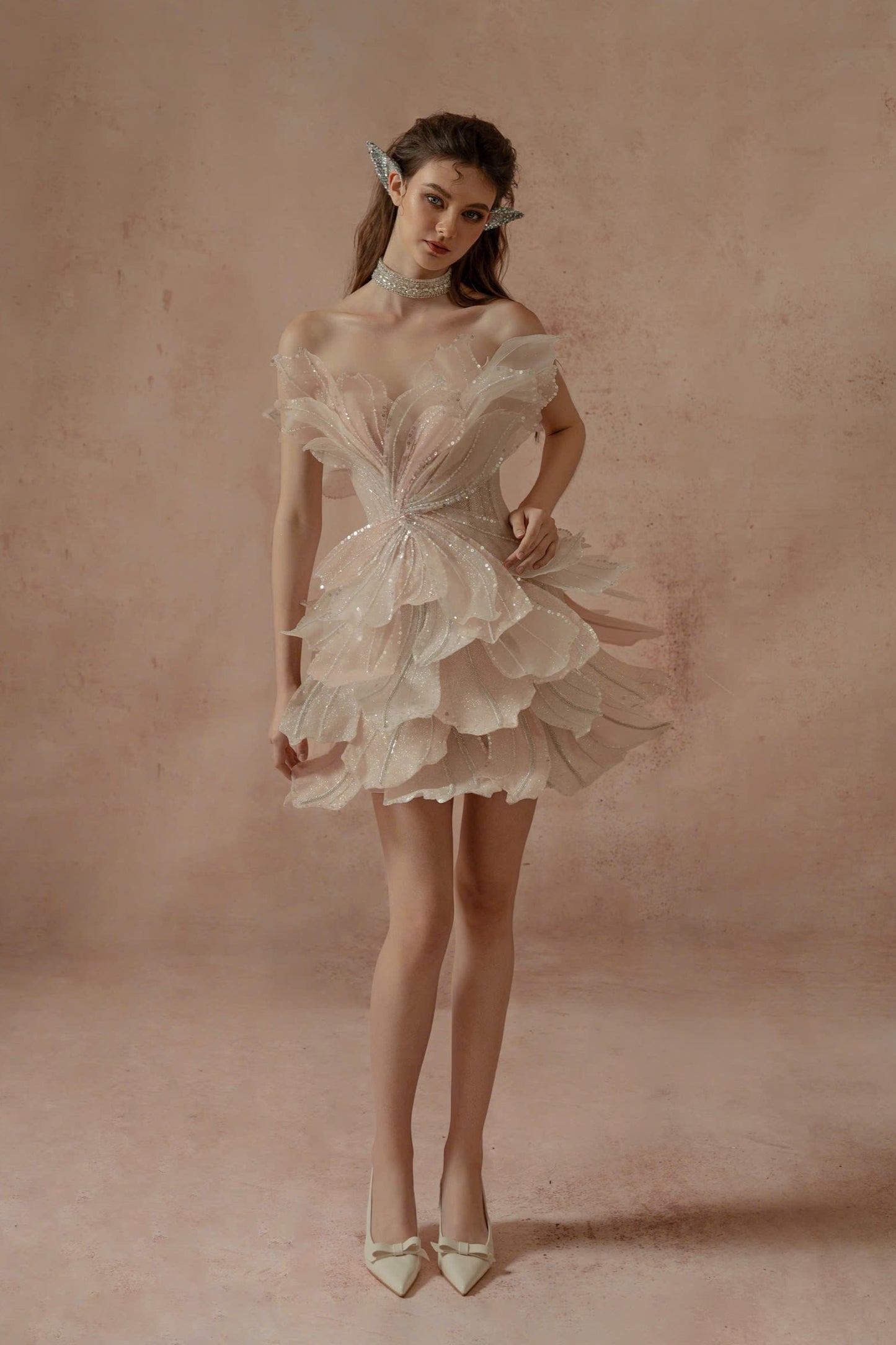 Strapless Mini Petal Dress